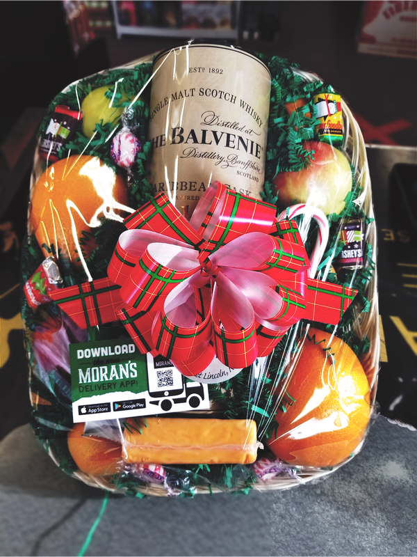 Fruit and Alcohol Gift Basket 
